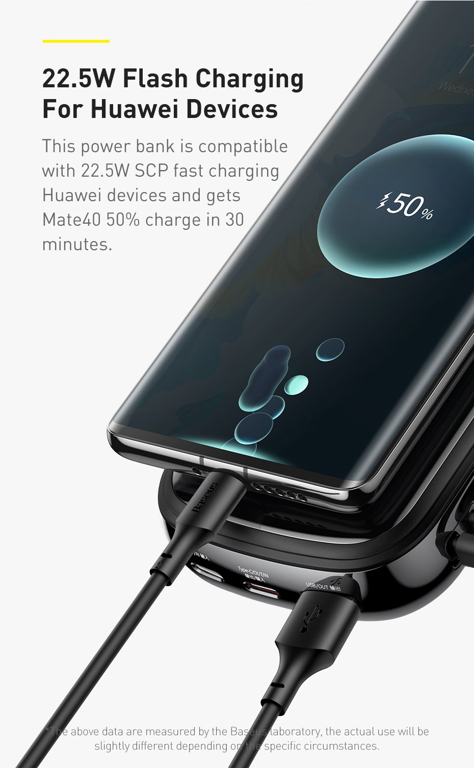 Original Baseus Qpow Digital Display quick charging power bank 20000mAh 22.5W With Type-C Cable Black PPQD-I01 101720225A-4