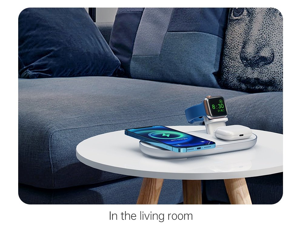 Original MCDODO Magnetic-3-in-1 Wireless Charger Charging Station Dock Original MCDODO Magnetic-3-in-1 Wireless Charger Charging Station Dock