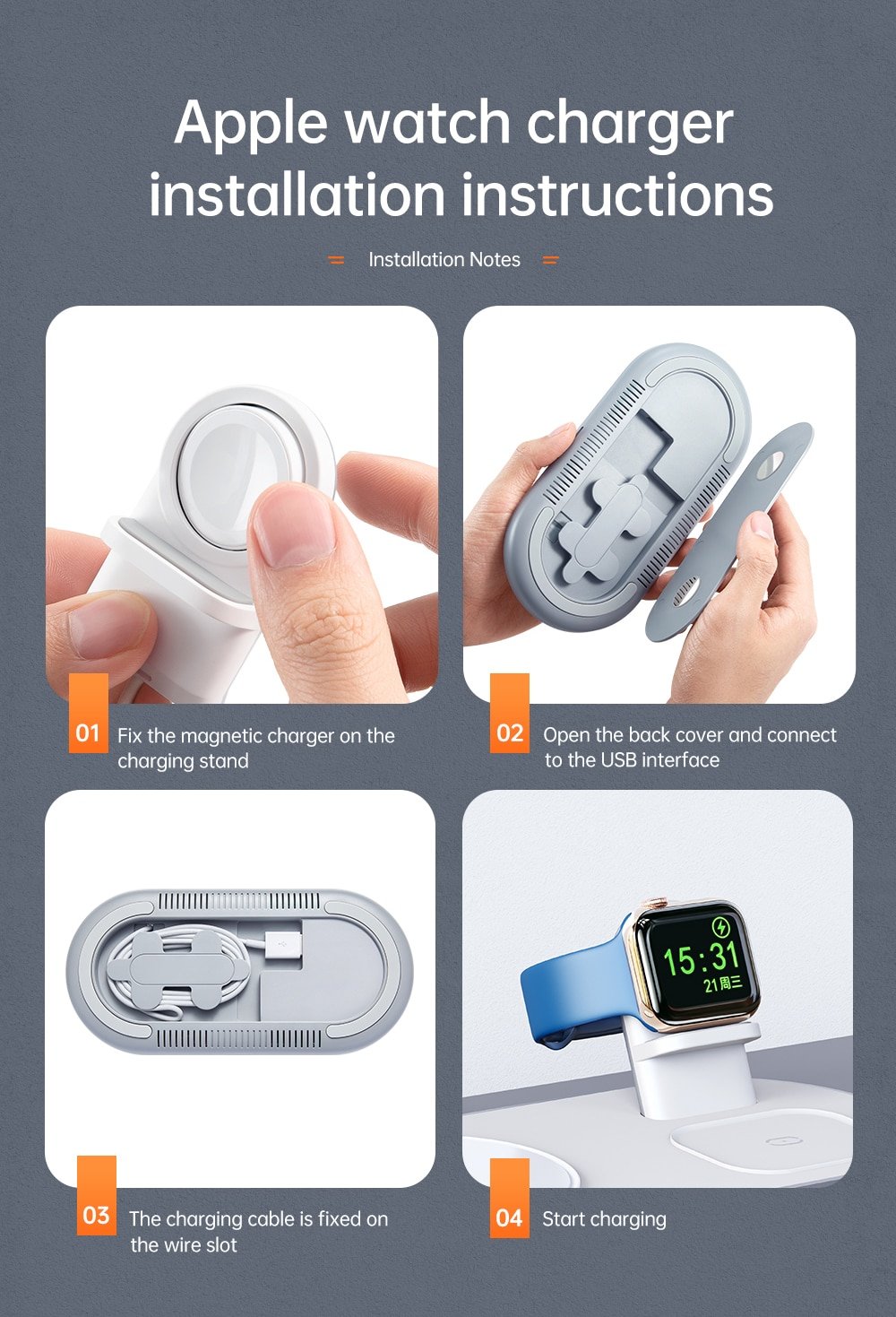 Original MCDODO Magnetic-3-in-1 Wireless Charger Charging Station Dock Original MCDODO Magnetic-3-in-1 Wireless Charger Charging Station Dock