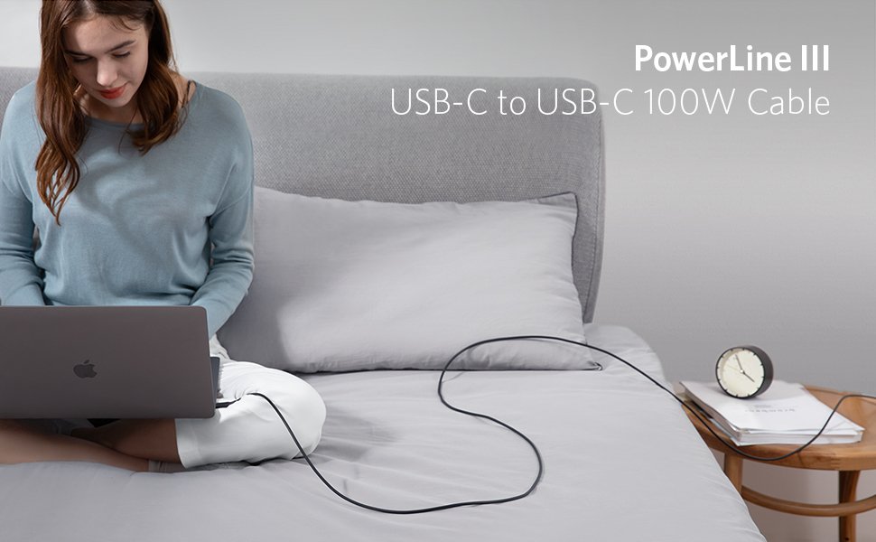 Original Anker PowerLine III USB-C to USB-C 100W Cable 6ft Anker PowerLine III USB C to USB C 100W Cable 2M 2 2