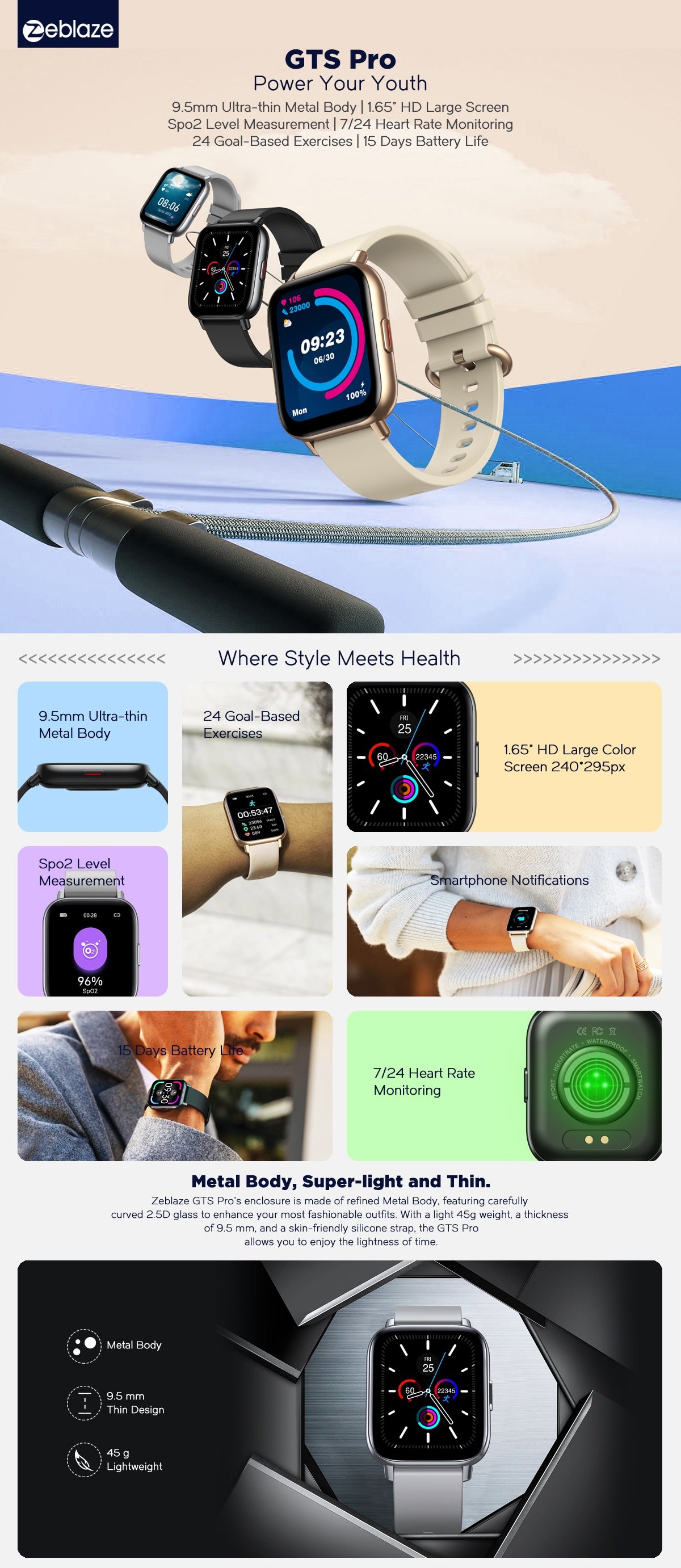 Zeblaze GTS Pro Smartwatch 6