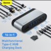 Original Baseus CAHUB-HG0G Working Station Four-Screen Multifunctional Type-C HUB Adapter 17 in 1