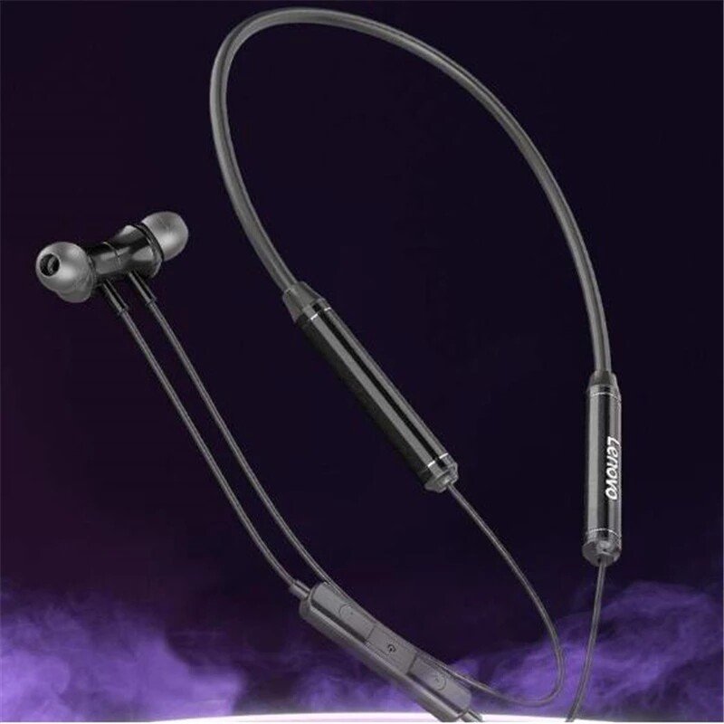 Original Lenovo QE08 Wireless Bluetooth 5.0 Magnetic Neckband Earbuds Headset IPX5 Waterproof Sport Earbuds Noise Canceling Mic Original Lenovo QE08 Wireless Bluetooth 5.0 Magnetic Neckband Earbuds Headset IPX5 Waterproof Sport Earbuds Noise Canceling Mic
