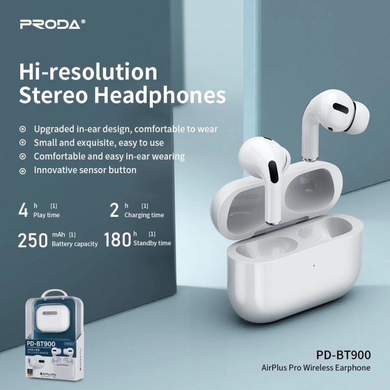 Original PRODA AirPlus Pro Wireless Earbuds PD-BT900 Original PRODA AirPlus Pro Wireless Earbuds PD-BT900