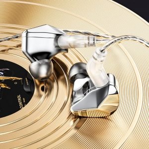 Original BLON BL07 HiFi In-Ear Earphone 10mm Fiber Diaphragm 1DD Zinc Alloy Faceplate Detachable 0.78mm 2Pin Silver Cable IEM Earphone BLON BL07