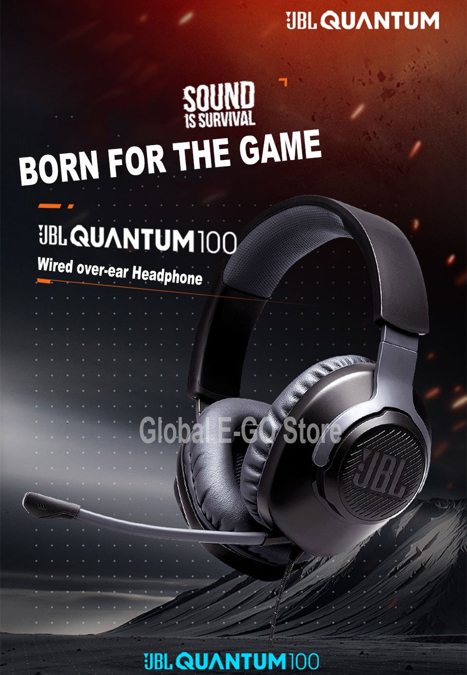 JBL Quantum 100 Wired Gaming Headset 6 JBL Quantum 100 Wired Gaming Headset 6