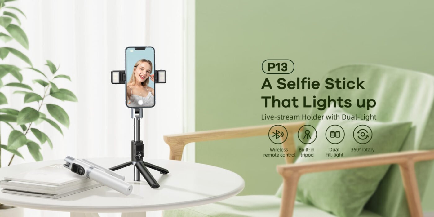 Original Remax P13 Live Stream Holder Tripod with Dual Light Remax P13 Live Stream Holder Tripod with Dual Light