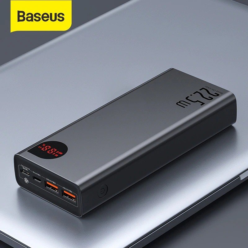 Original Baseus Adaman Metal Digital Display Quick Charge 22.5W 30000mAh Power Bank Baseus 22 5w Adaman 30000mah Metal Digital Display Power Bank Quick Charge (5)