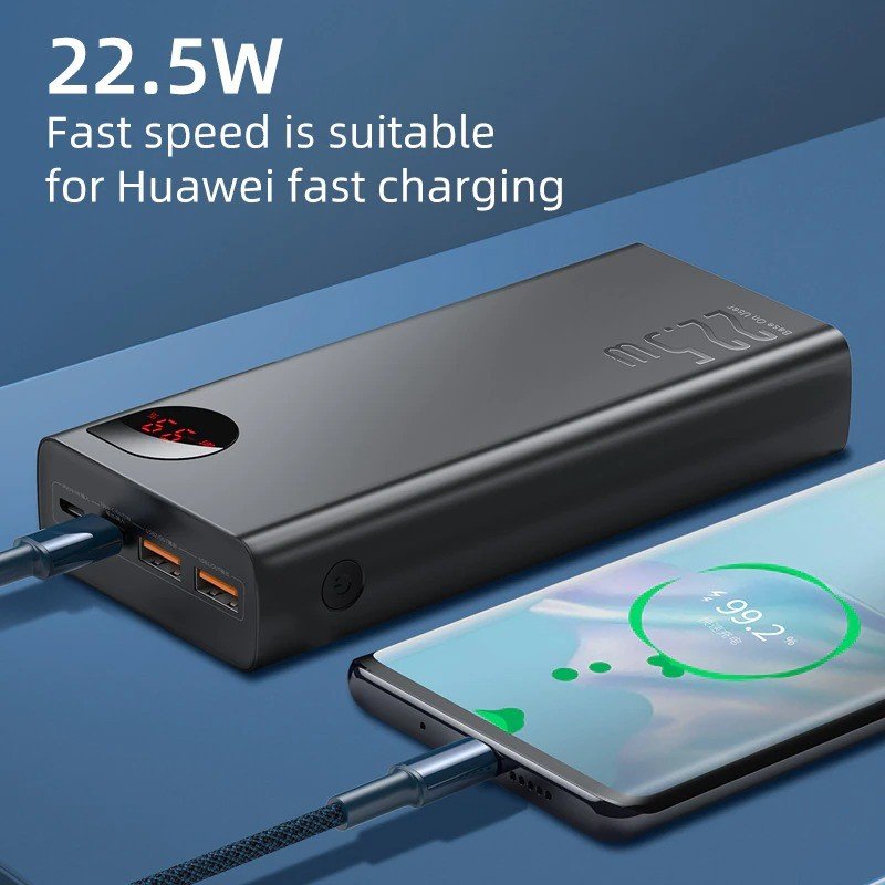 Original Baseus Adaman Metal Digital Display Quick Charge 22.5W 30000mAh Power Bank Baseus 22 5w Adaman 30000mah Metal Digital Display Power Bank Quick Charge (2)