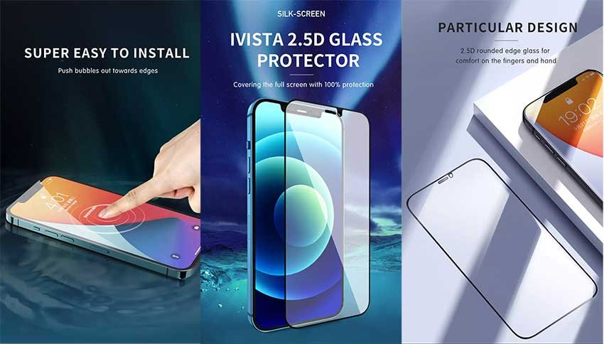 Original WIWU iPRIVACY HD ANTI-PEEP TEMPERED GLASS SCREEN PROTECTOR 6.1 and 6.7 inch iPhone WiWU--iVista-Super-Hardness-Glass-Screen