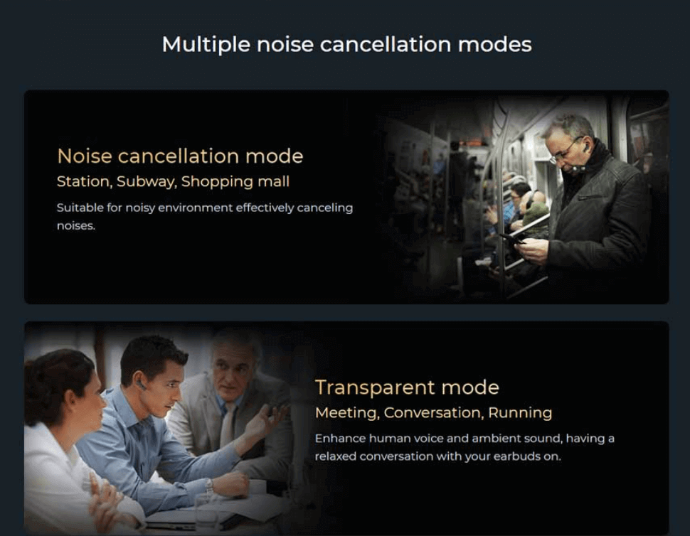 Original Haylou X1 Multi-Mode Noise Cancellation Earphone - Black Original Haylou X1 Multi-Mode Noise Cancellation Earphone - Black