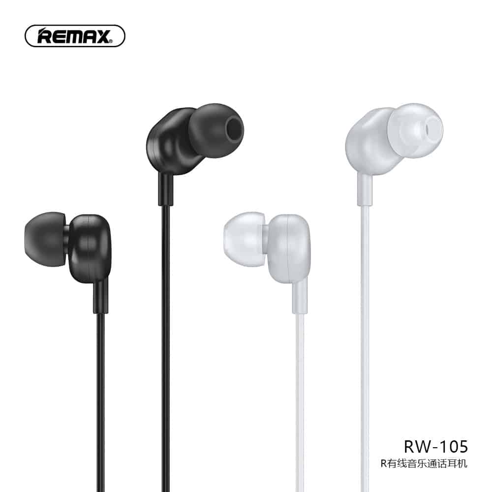 Original Remax RW 105 New Music Earphone With HD Mic In Ear 3.5mm Jack