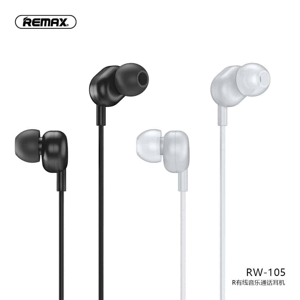 Original Remax RW 105 New Music Earphone With HD Mic In Ear 3.5mm Jack Original Remax RW 105 New Music Earphone With HD Mic In Ear 3.5mm Jack