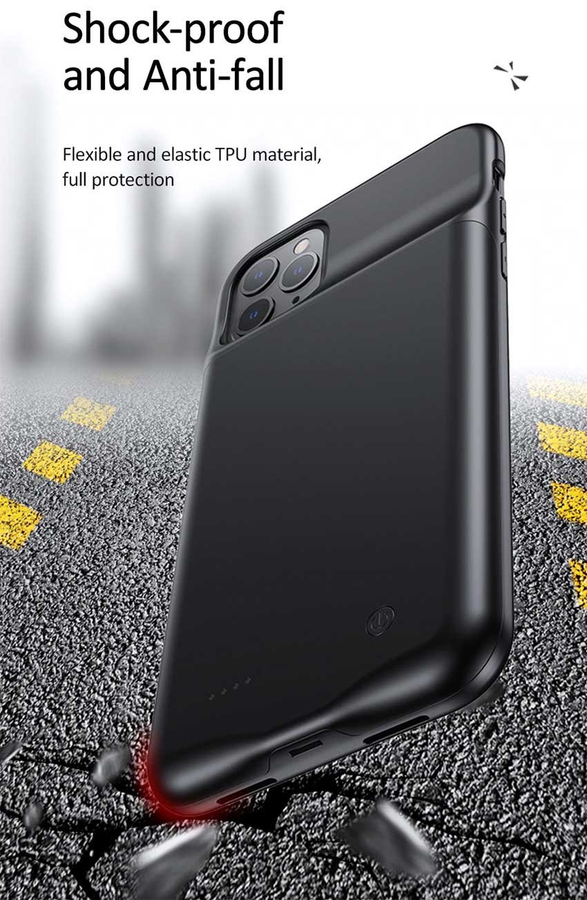 Original USAMS Rechargeable Battery Case For iPhone 11 Pro Max 4500mah Battery-Charger-Case-5500mAh-Backup-Rech