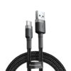 Original BASEUS CAFULE USB to TYPE-C 100CM 3A Rapid Charge High density Cable - Black