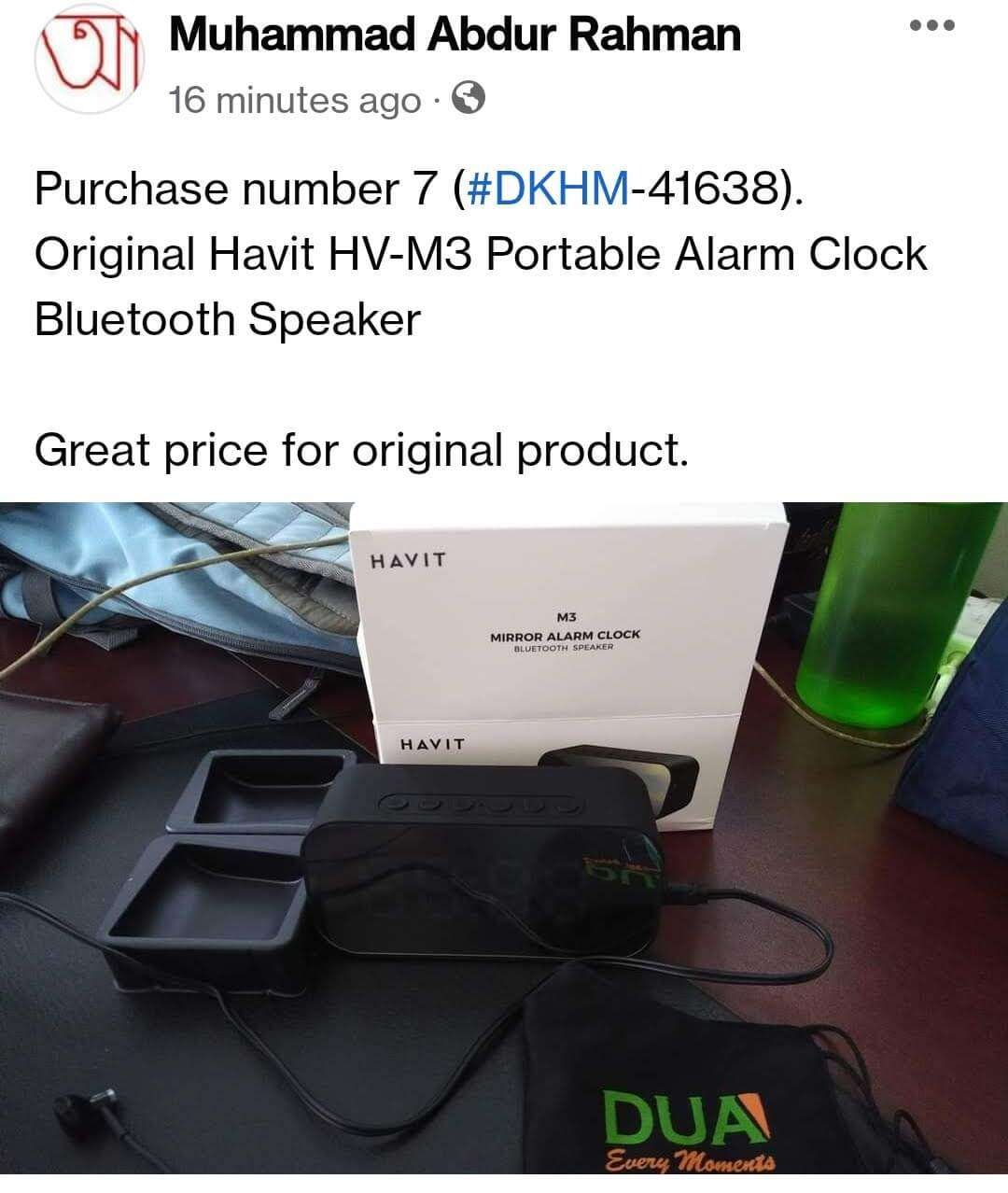 Original Havit HV-M3 Portable Alarm Clock Bluetooth Speaker Original Havit HV-M3 Portable Alarm Clock Bluetooth Speaker