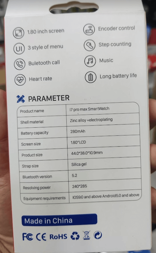 Original New i7 PRO MAX Smart Watch Heart Rate Sleep Monitoring IP67 Waterproof Sport Watch 1.8 Original New i7 PRO MAX Smart Watch Heart Rate Sleep Monitoring IP67 Waterproof Sport Watch 1.8