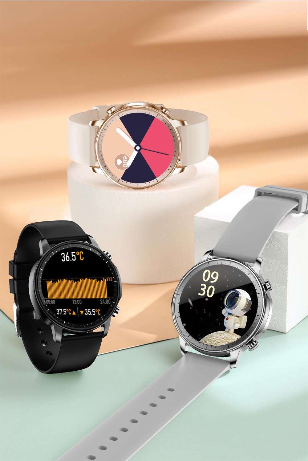 COLMI V23 Pro Women Temperature Smart Watch Full Touch Fitness Tracker IP67 Waterproof Blood Pressure Men Smartwatch