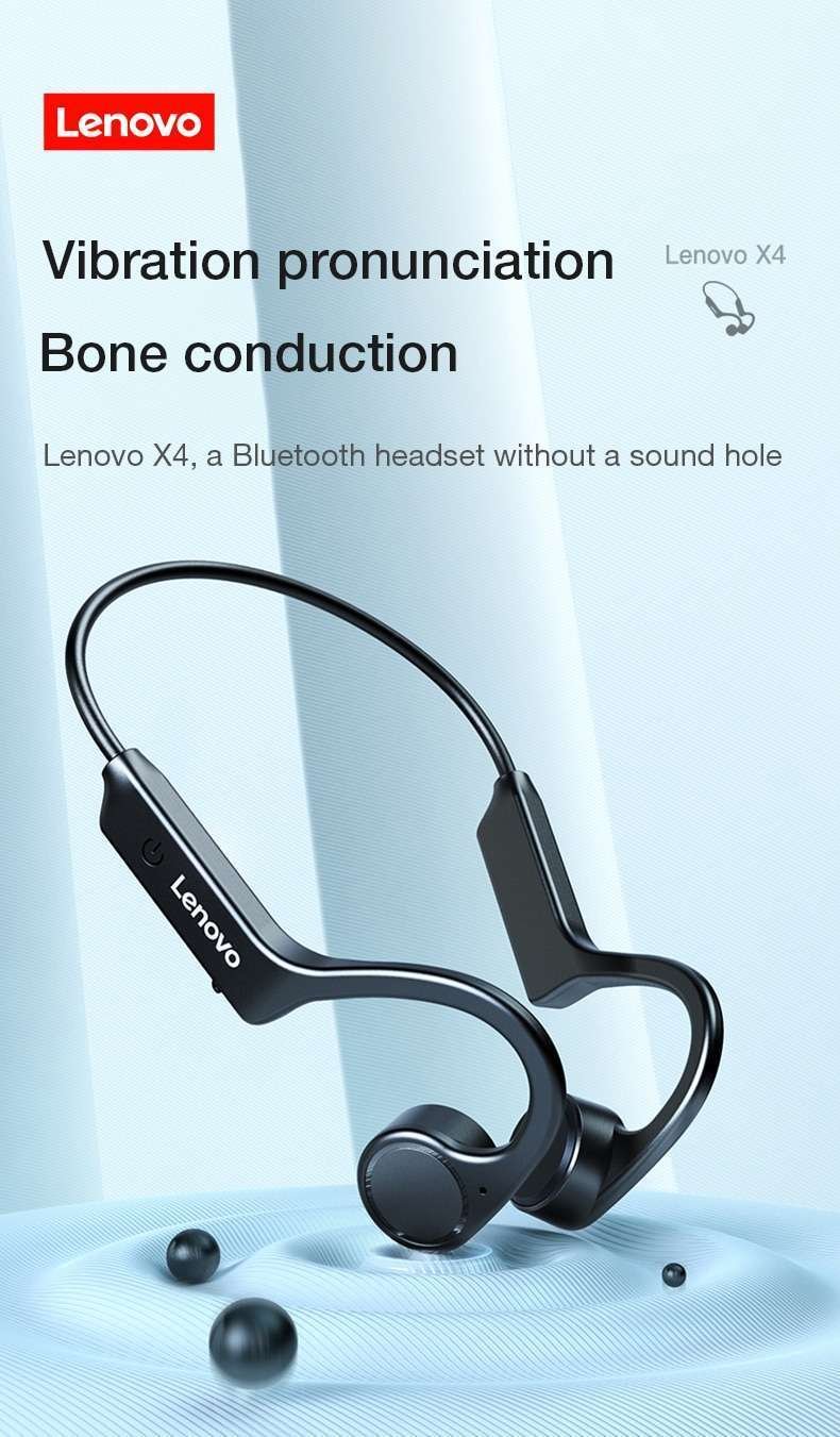 Original Lenovo X4 Bone Conduction Headphones Sports Running Waterproof Wireless Bluetooth Earphone True Bone Conduction Original Lenovo X4 Bone Conduction Headphones Sports Running Waterproof Wireless Bluetooth Earphone True Bone Conduction