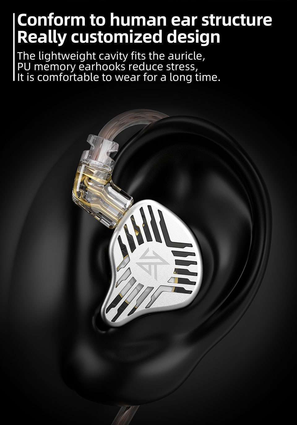 Original KZ EDS 10MM Dual Magnetic Dynamic Drivers HiFi In-Ear Earphones