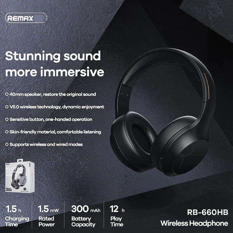 Original REMAX RB-660HB Multifunctional Wireless Bluetooth Headset Original REMAX RB-660HB Multifunctional Wireless Bluetooth Headset