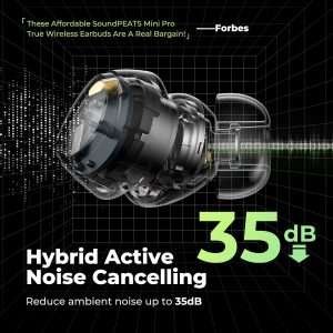 Original SoundPEATS Mini Pro Hybrid Active Noise Cancelling Wireless Earbuds SoundPEATS Mini Pro Hybrid Active Noise Cancelling Wireless Earbuds