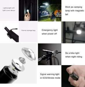 Original Xiaomi Mijia Beebest 1000LM Flash Light Portable 5 Models Zoomable Multifunction Camping Torch Light