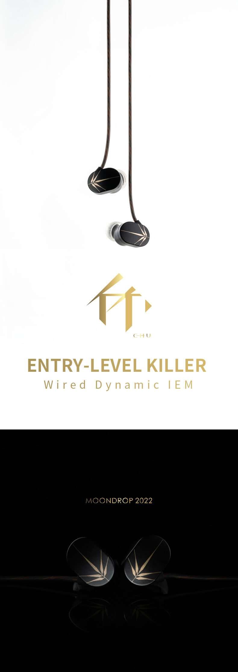 Original Moondrop CHU Entry Level Wired Dynamic IEM with Mic Original Moondrop CHU Entry Level Wired Dynamic IEM with Mic