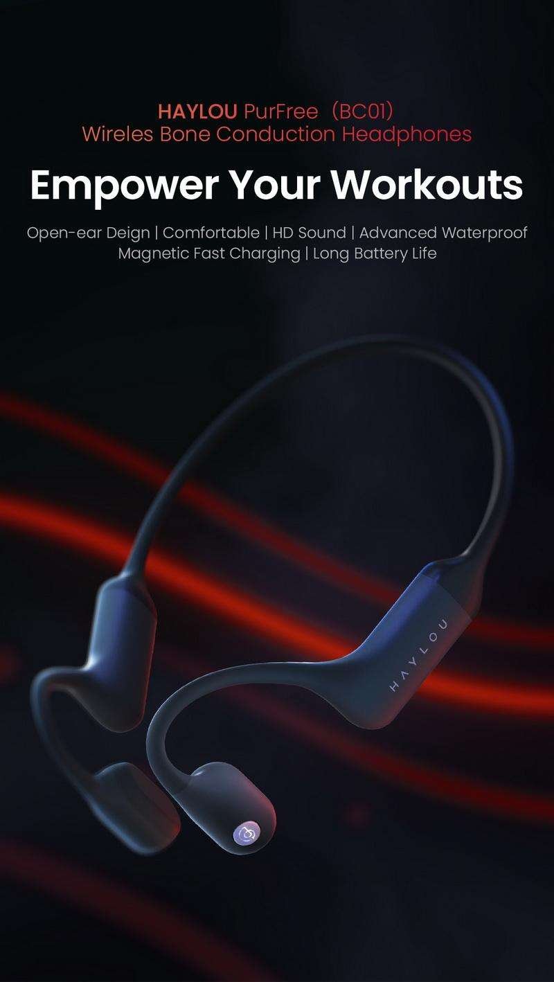 Original Haylou PurFree (BC01) Wireless Bone conduction Headphone Original Haylou PurFree (BC01) Wireless Bone conduction Headphone