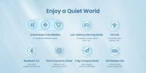 Original Xiaomi Haylou MoriPods ANC TWS Bluetooth Earbuds Haylou MoriPods ANC Earbuds