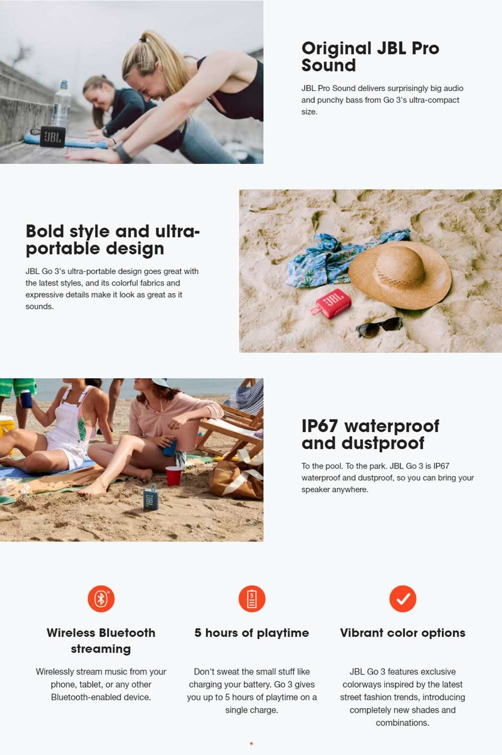 Original JBL Go 3 Portable Waterproof Bluetooth Speaker Original JBL Go 3 Portable Waterproof Bluetooth Speaker