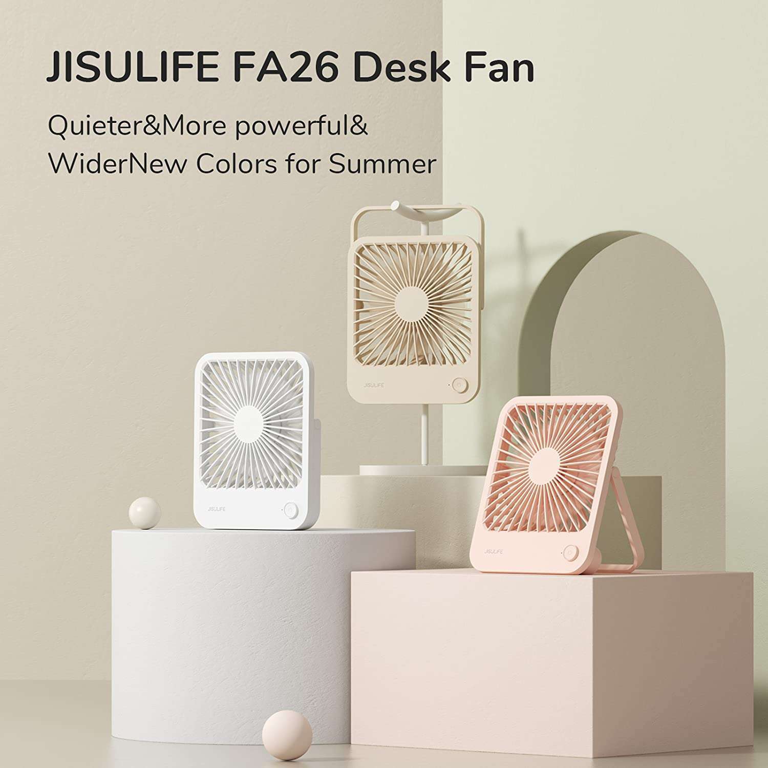 Original JISULIFE Ultra-Slim 180° Foldable Portable Table Fan (FA26A)