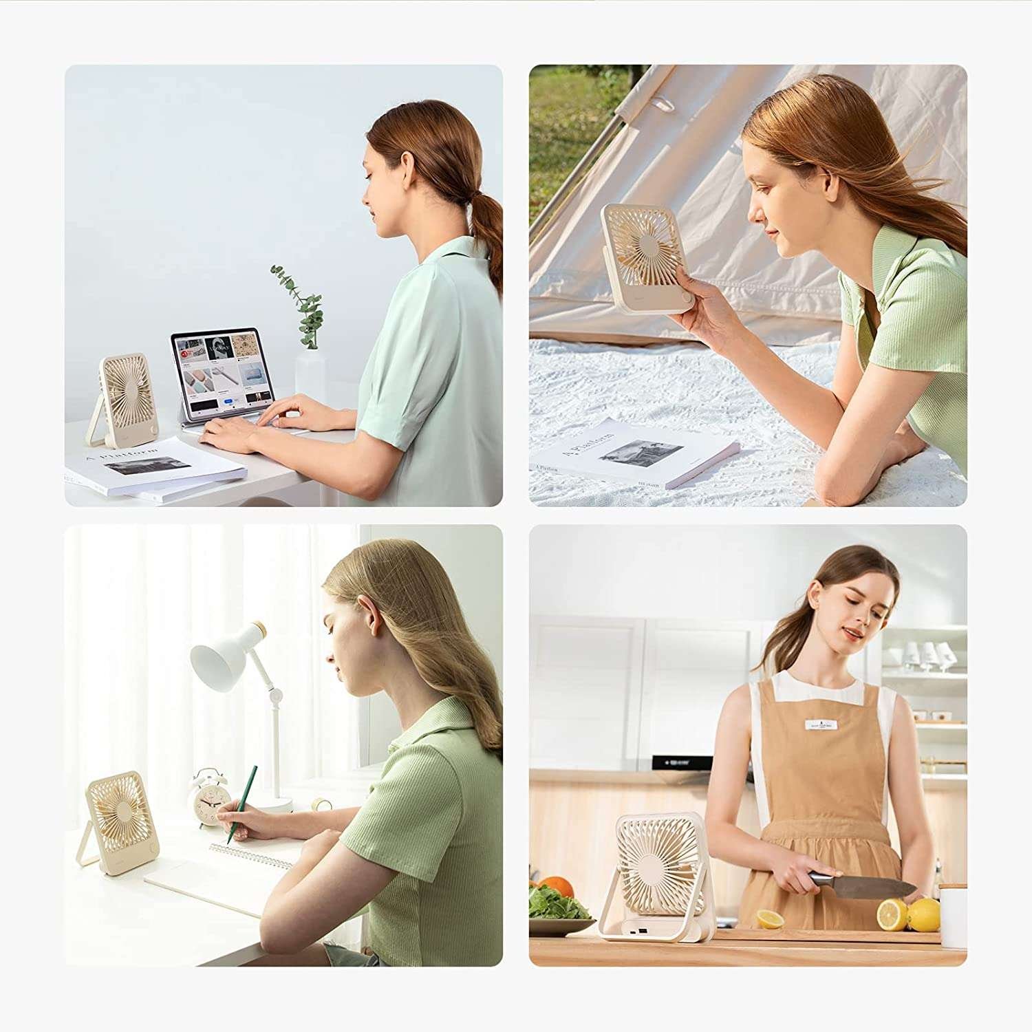 Original JISULIFE Ultra-Slim 180° Foldable Portable Table Fan (FA26A)