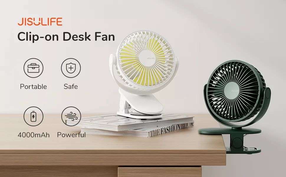 Jisulife Clip On Desk Fan 4 Speed Modes (3)