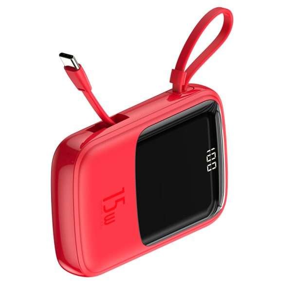 Original Baseus Qpow Digital Display quick charging 3A power bank 10000mAh 15W with type c cable Original Baseus Qpow Digital Display quick charging 3A power bank 10000mAh 15W with type c cable