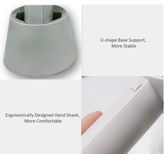 Original Xiaomi VH F03 Desk Stand Portable Handheld Rechargeable Fan - grey