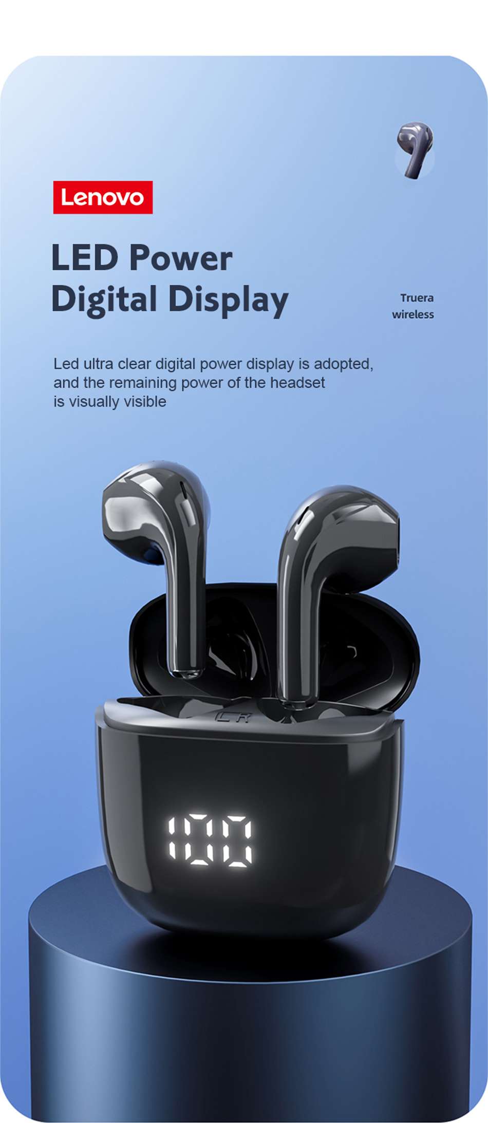 Original Lenovo XT83 Pro TWS Bluetooth Earphones Headphones black or white