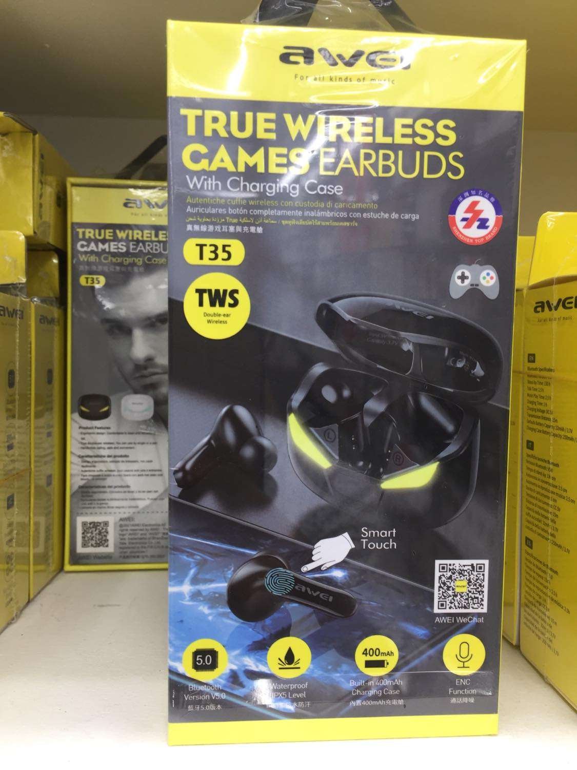 Original AWEI T35 Gaming Earbuds TWS bluetooth Original AWEI T35 Gaming Earbuds TWS bluetooth