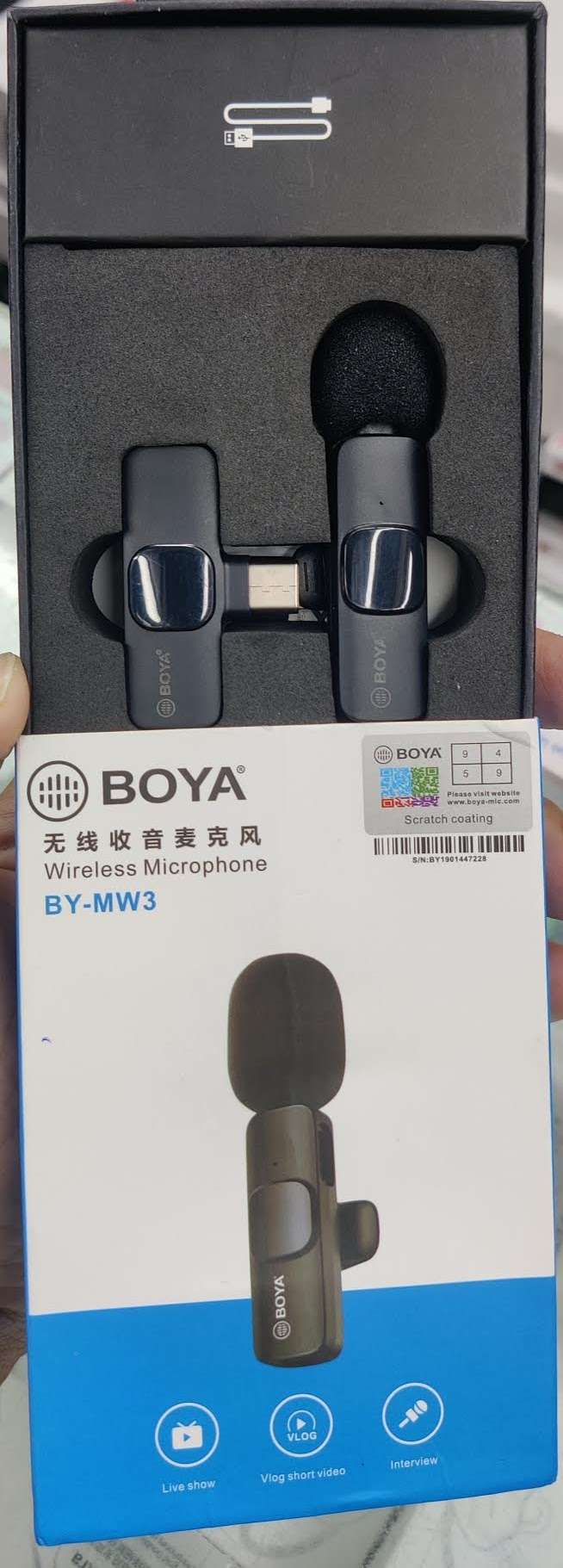 BOYA BY-MW3 Wireless Microphone single receiver