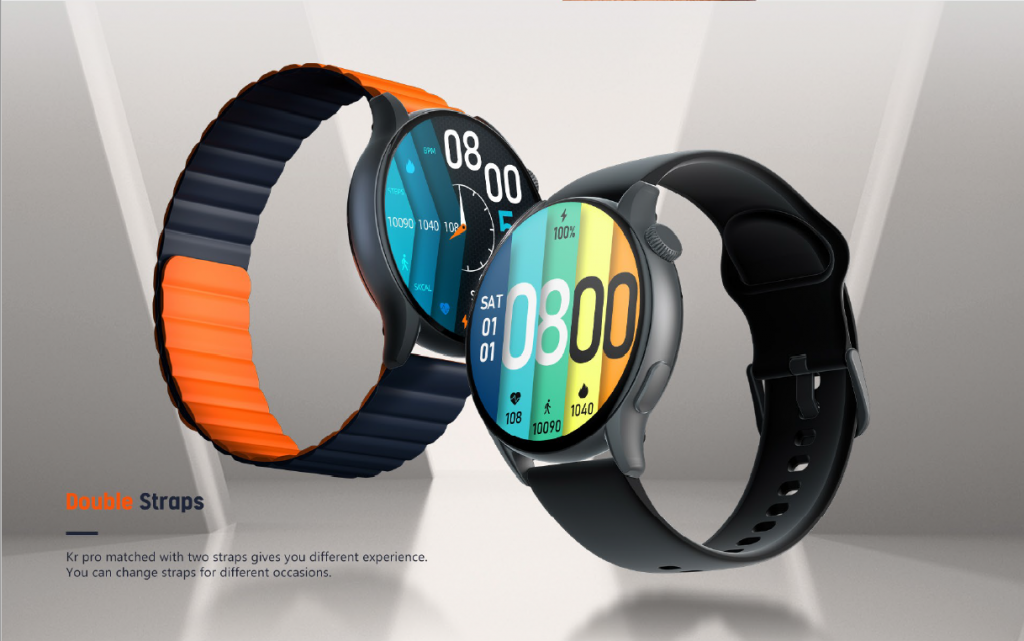 Original Kieslect KR Pro Calling Smart Watch Dual Strap Original Kieslect KR Pro Calling Smart Watch Dual Strap