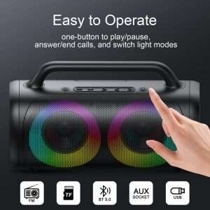 Original JOYROOM JR-MW02 40W Waterproof RGB Bluetooth Wireless Speaker JOYROOM JR-MW02 40W Wireless Speaker with RGB Lights