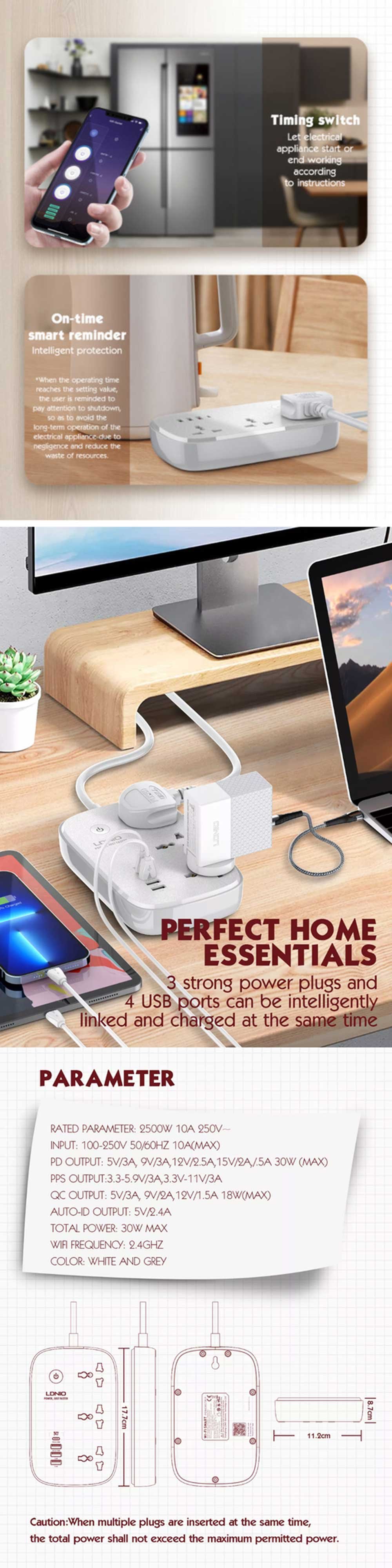 LDNIO-SCW3451-WIFI-Smart-Universal-Power-Socket-6 LDNIO SCW3451 WIFI Smart Universal Power Socket 6