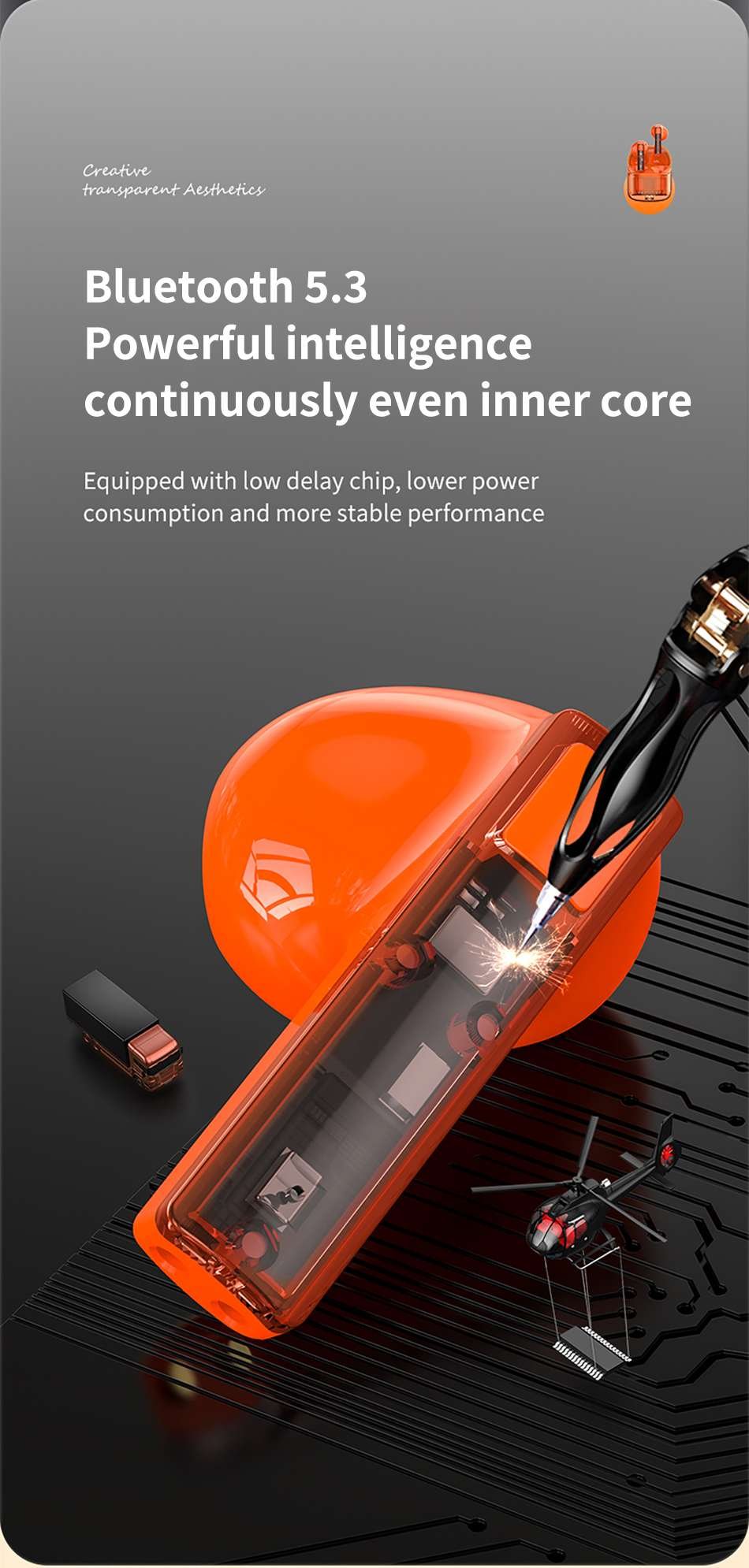 Original WiWU Ghost TWS11 Wireless Earbuds for iOS Android Phones Original WiWU Ghost TWS11 Wireless Earbuds for iOS Android Phones