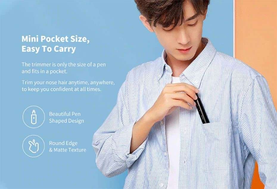 Original Xiaomi ShowSee C1 BK Electric Mini Nose Hair Trimmer Xiaomi Showsee C1 Electric Mini Nose Hair Trimmer (6)