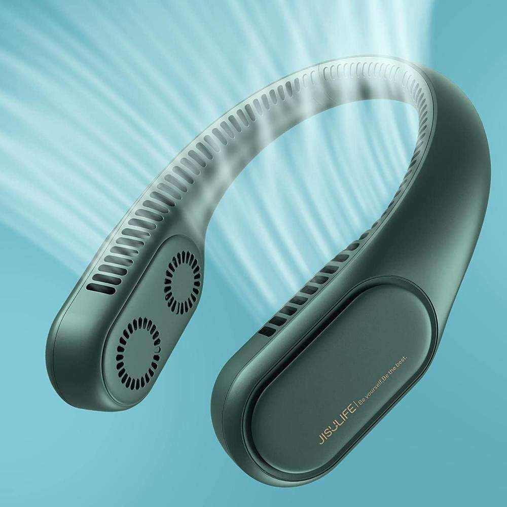 Jisulife Fa12 Neck Fan Rechargeable Fan 4000mah Bladeless Twin Turbine Fan (2)