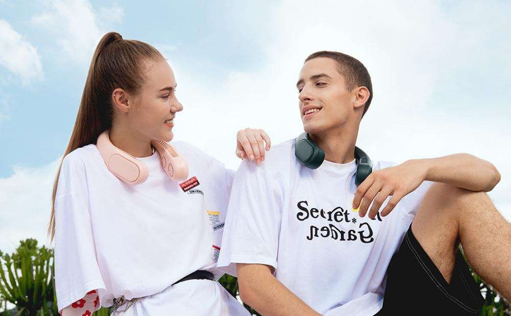 Jisulife Fa12 Neck Fan Rechargeable Fan 4000mah Bladeless Twin Turbine Fan (6)