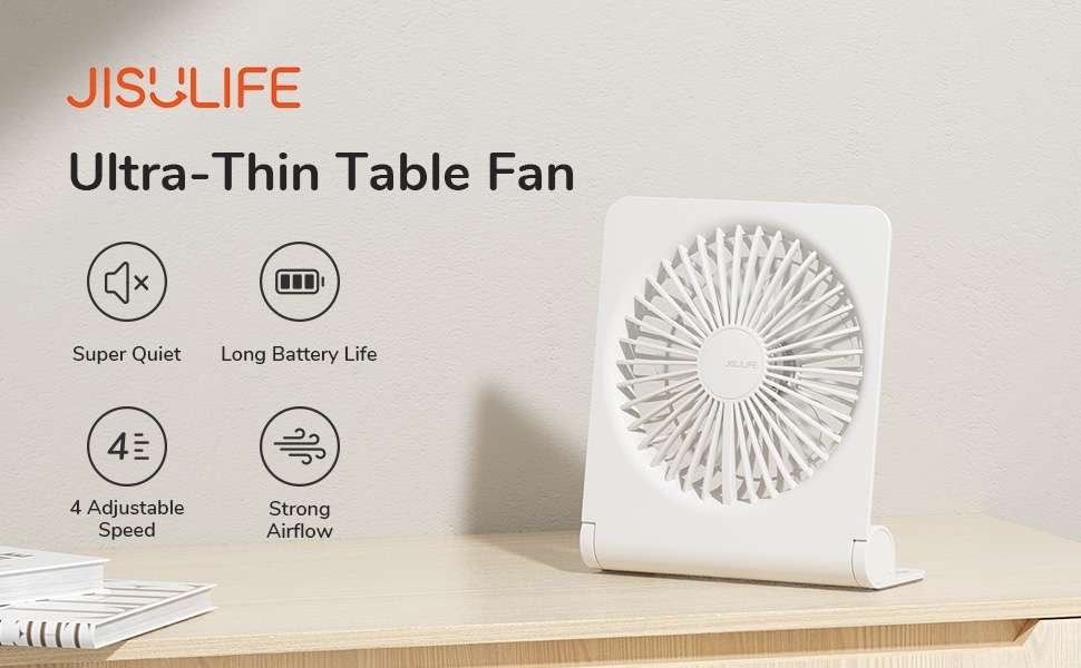 JISULIFE Small Desk Fan