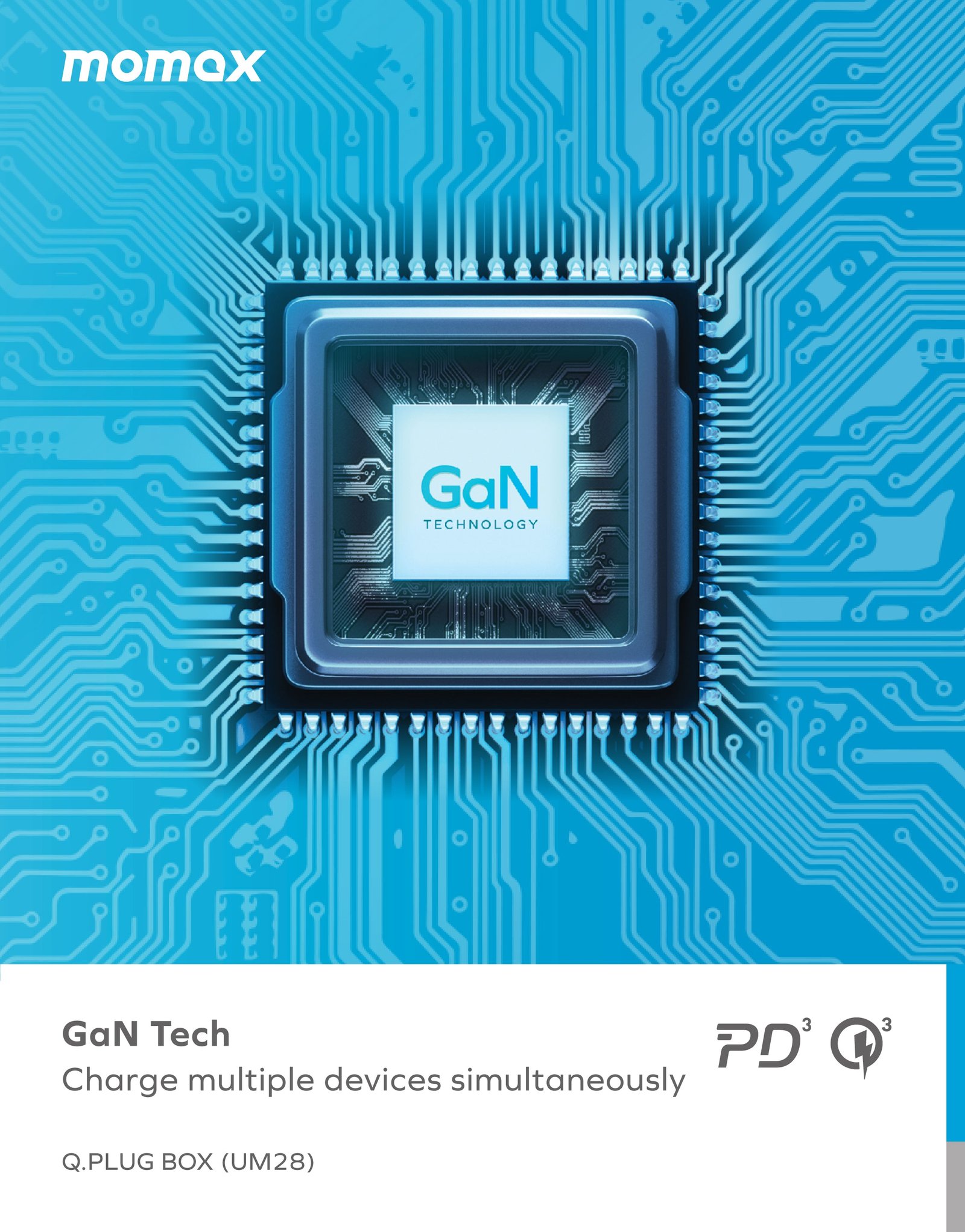 Original Momax UM28 Q.PLUG BOX GaN 100W Six Outputs with 15W Wireless Charging Original Momax UM28 Q.PLUG BOX GaN 100W Six Outputs with 15W Wireless Charging