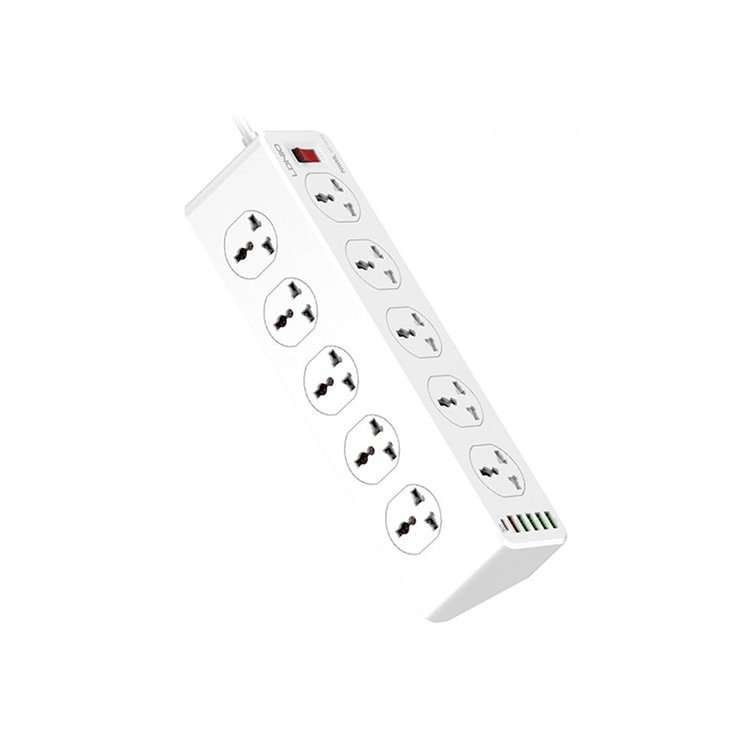 Original LDNIO SC10610 Power Strip With 10 Sockets & 30W 6-Port USB Charger