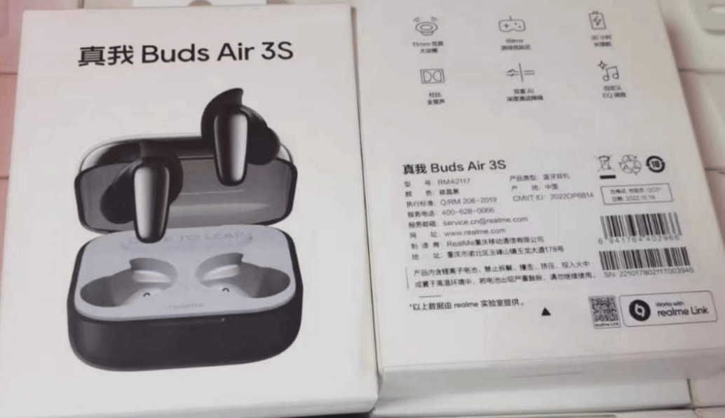 Original Realme Buds Air 3S Bluetooth Truly Wireless Earbuds